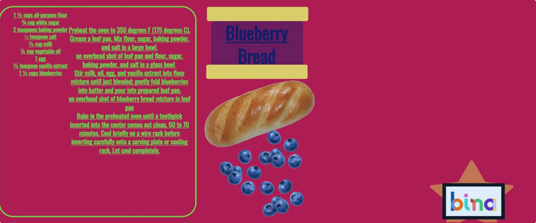 Recipe created by a student engaged in project-based learning