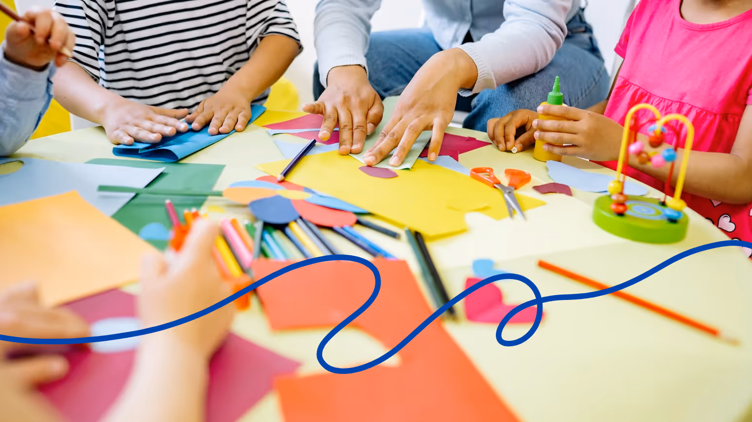 Elementary students being creative with project-based learning